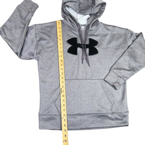 Under Armour Hoodie Womens Small Purple Cold Gear Loose Pullover Fleece Chenille - Picture 4 of 11